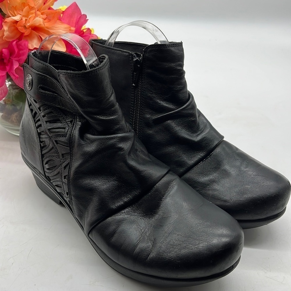 Abeo Cadence Black Leather Bootie Pro System Including Inserts W8M-R Sz 8